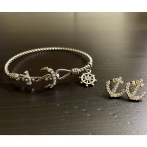 Anchor Bracelet & Earrings